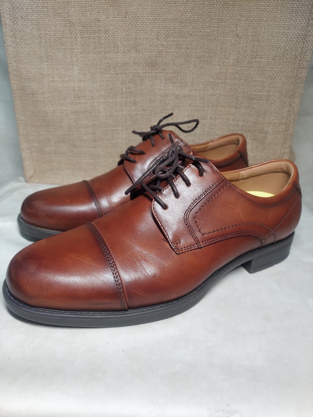 Florsheim Midtown Cap Toe Oxford Cognac Men's Size 8D Dress Shoes